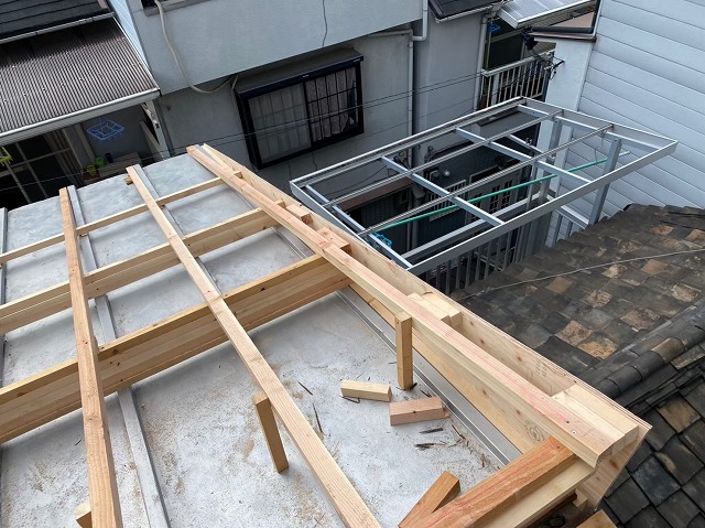 葺き替え工事かさ上げ